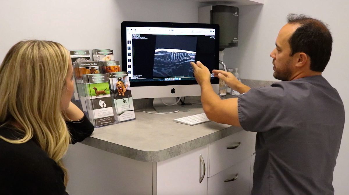 Dr. Wong reviewing MRI